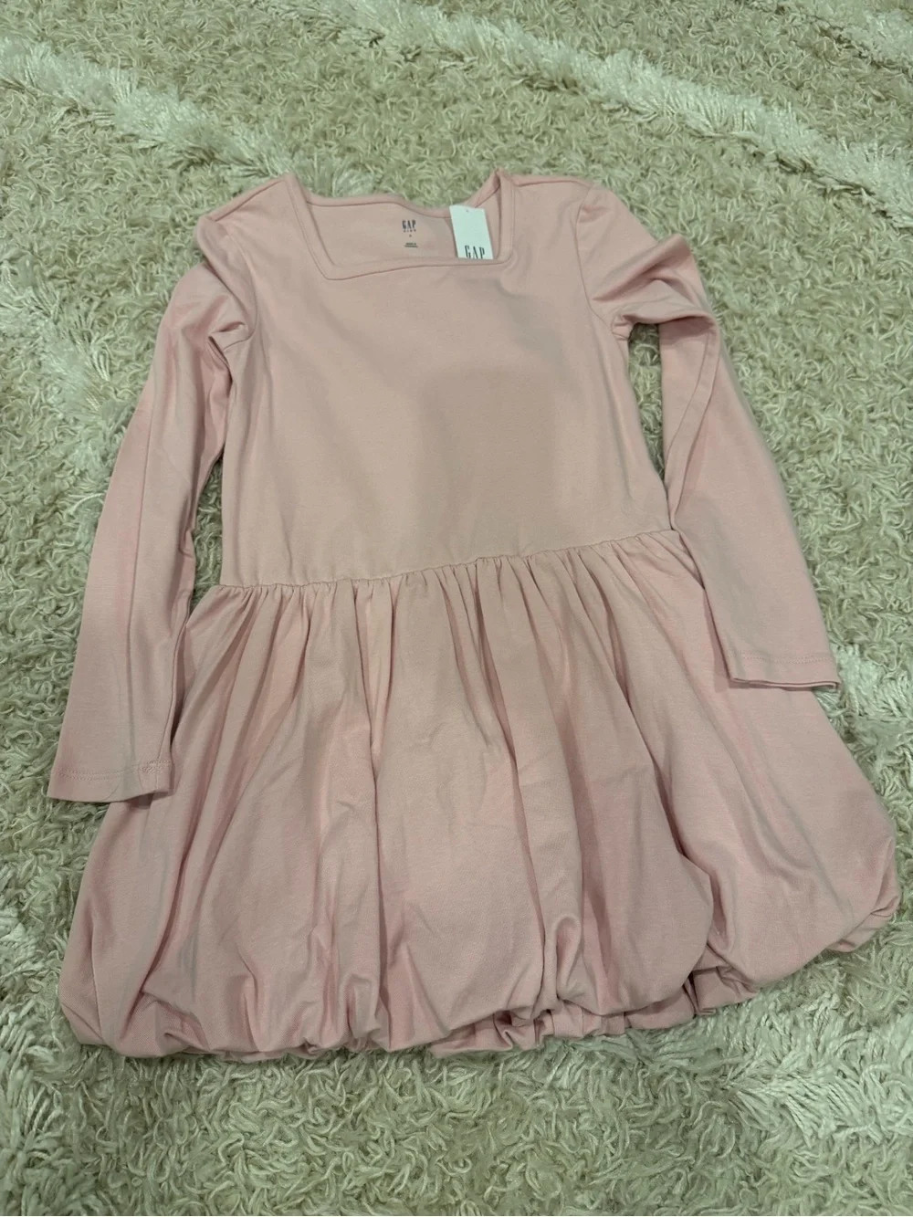 GAP Girls' Light Pink Long Sleeve Bubble Dress